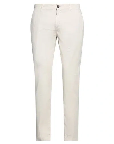 Camouflage Ar And J. Man Pants Ivory Size 38 Cotton, Viscose, Elastane In White