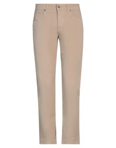 Camouflage Ar And J. Man Pants Khaki Size 32 Cotton, Lycra In Beige