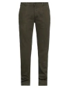 Camouflage Ar And J. Man Pants Military Green Size 31 Cotton, Elastane