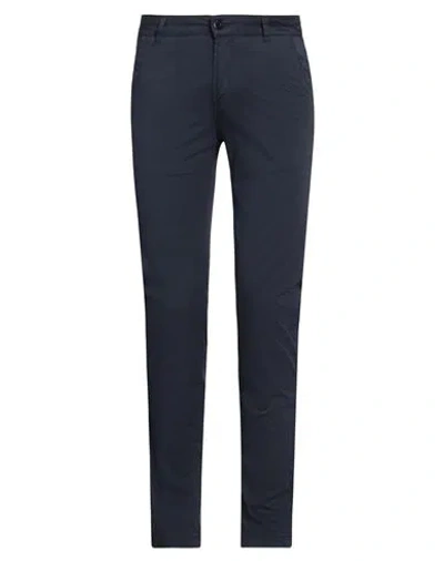 Camouflage Ar And J. Man Pants Navy Size 29 Cotton, Lycra In Navy Blue