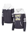 Camp David Women's Charcoal Ucf Knights Blitz Striped Blocked Raglan Pullover Hoodie In Charcoal