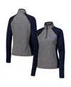 Camp David Women's Navy/heather Gray Kentucky Wildcats Finalist Raglan Quarter-zip Jacket In Gray