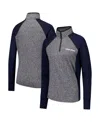 Camp David Women's Navy/heather Gray Penn State Nittany Lions Finalist Raglan Quarter-zip Jacket In Navy,heather Gray