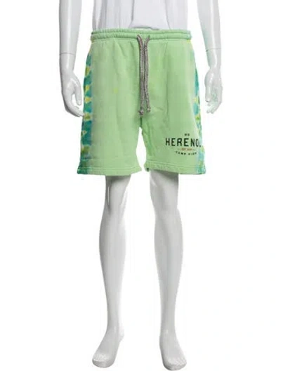 Pre-owned Camp High Graphic Print Athletic Shorts In Green