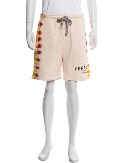 Pre-owned Camp High Graphic Print Athletic Shorts In Neutral