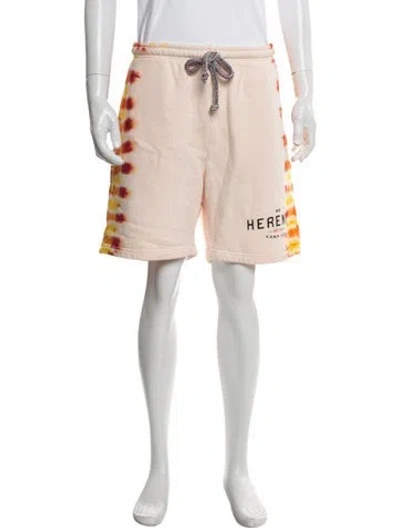 Pre-owned Camp High Graphic Print Athletic Shorts In Neutral