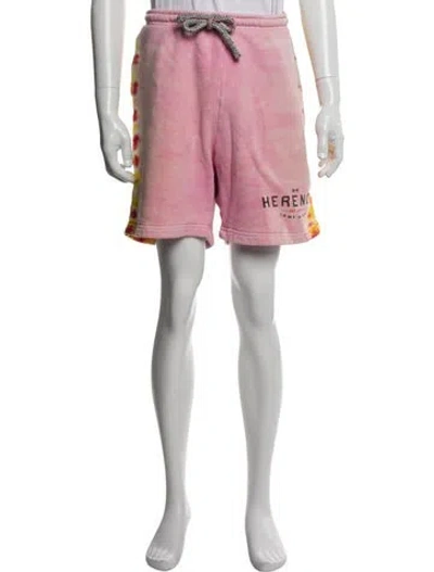 Pre-owned Camp High Graphic Print Athletic Shorts In Pink