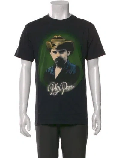 Pre-owned Camp High Graphic Print Crew Neck T-shirt In Black