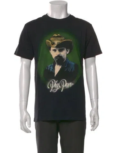 Pre-owned Camp High Graphic Print Crew Neck T-shirt In Black