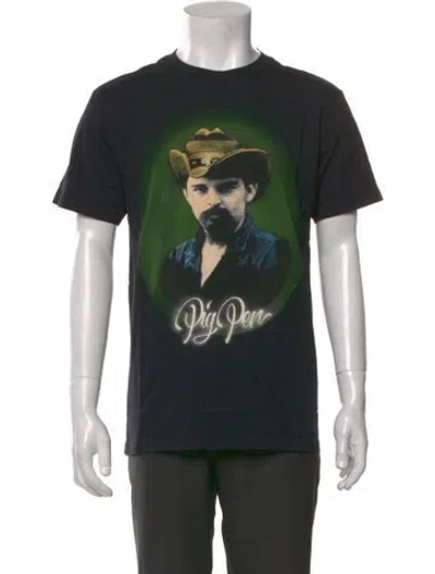 Pre-owned Camp High Graphic Print Crew Neck T-shirt In Black
