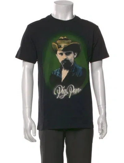 Pre-owned Camp High Graphic Print Crew Neck T-shirt In Black