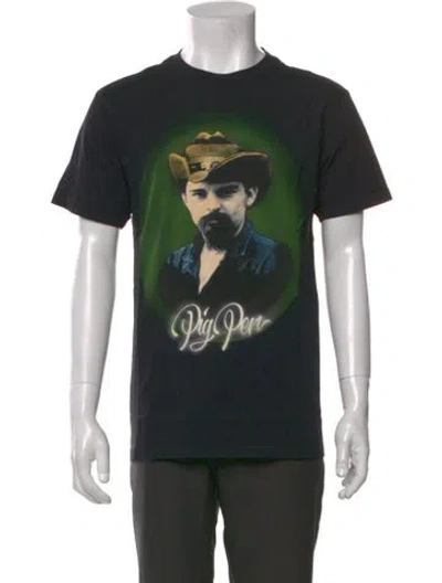 Pre-owned Camp High Graphic Print Crew Neck T-shirt In Black