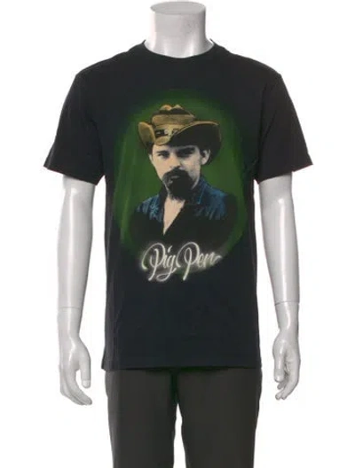 Pre-owned Camp High Graphic Print Crew Neck T-shirt In Black