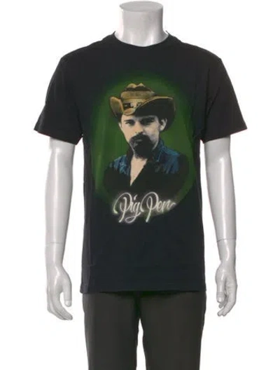 Pre-owned Camp High Graphic Print Crew Neck T-shirt In Black