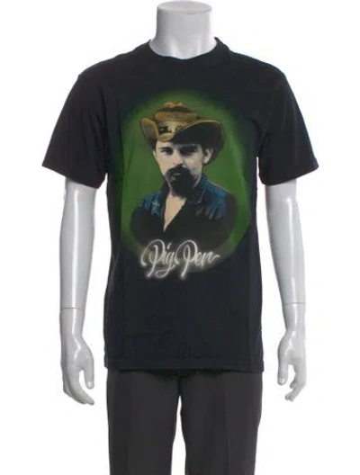 Pre-owned Camp High Graphic Print Crew Neck T-shirt In Black
