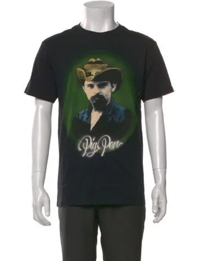 Pre-owned Camp High Graphic Print Crew Neck T-shirt In Black