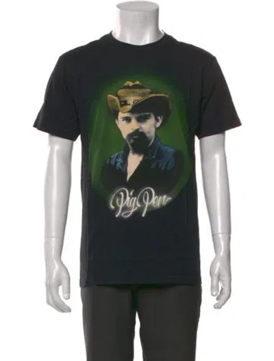 Pre-owned Camp High Graphic Print Crew Neck T-shirt In Black