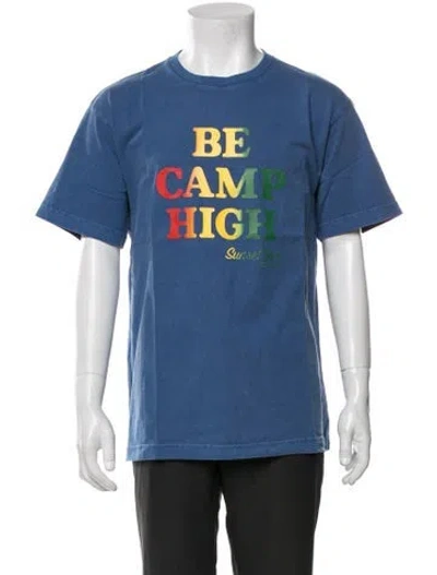 Pre-owned Camp High Graphic Print Crew Neck T-shirt In Blue