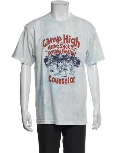 Pre-owned Camp High Graphic Print Crew Neck T-shirt In Blue