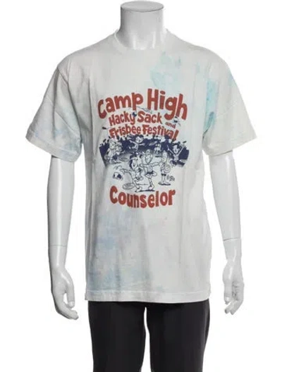 Pre-owned Camp High Graphic Print Crew Neck T-shirt In Blue