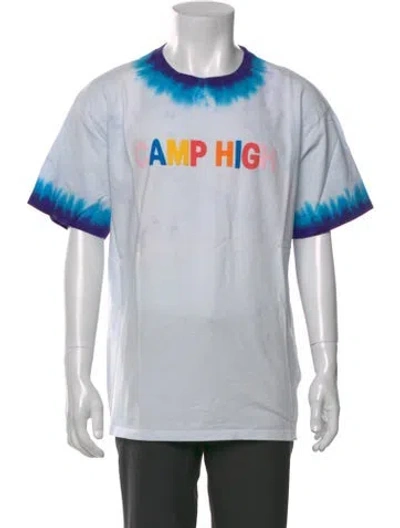 Pre-owned Camp High Graphic Print Crew Neck T-shirt In Blue