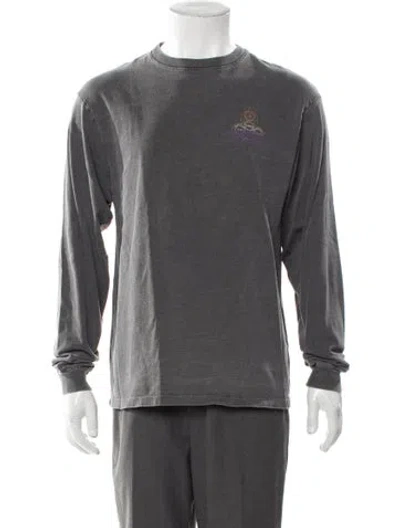 Pre-owned Camp High Graphic Print Crew Neck T-shirt In Gray