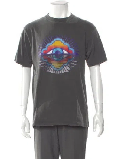 Pre-owned Camp High Graphic Print Crew Neck T-shirt In Gray