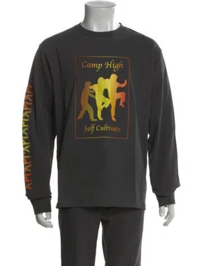 Pre-owned Camp High Graphic Print Crew Neck T-shirt In Gray