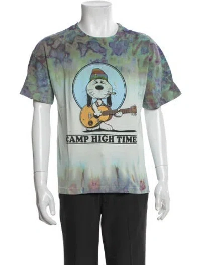 Pre-owned Camp High Graphic Print Crew Neck T-shirt In Green