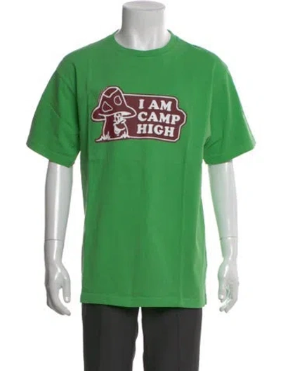 Pre-owned Camp High Graphic Print Crew Neck T-shirt In Green