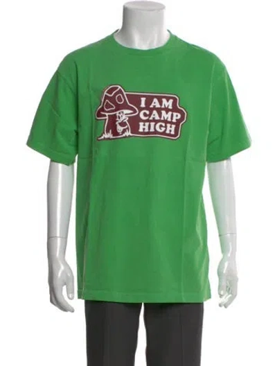 Pre-owned Camp High Graphic Print Crew Neck T-shirt In Green