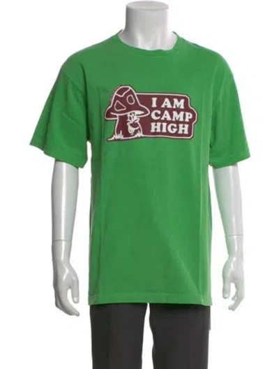 Pre-owned Camp High Graphic Print Crew Neck T-shirt In Green