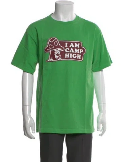 Pre-owned Camp High Graphic Print Crew Neck T-shirt In Green