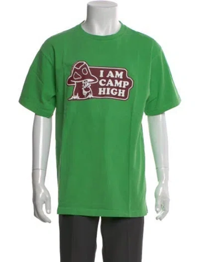 Pre-owned Camp High Graphic Print Crew Neck T-shirt In Green