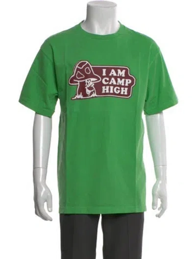 Pre-owned Camp High Graphic Print Crew Neck T-shirt In Green
