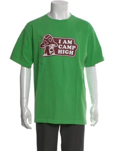 Pre-owned Camp High Graphic Print Crew Neck T-shirt In Green