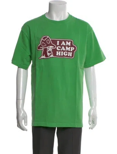 Pre-owned Camp High Graphic Print Crew Neck T-shirt In Green