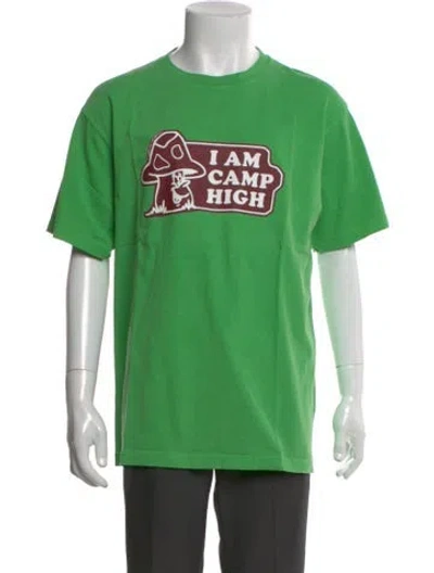 Pre-owned Camp High Graphic Print Crew Neck T-shirt In Green