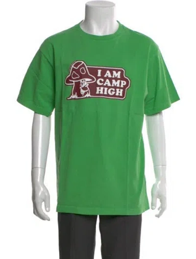 Pre-owned Camp High Graphic Print Crew Neck T-shirt In Green
