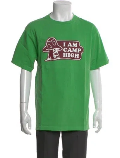 Pre-owned Camp High Graphic Print Crew Neck T-shirt In Green