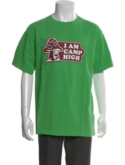 Pre-owned Camp High Graphic Print Crew Neck T-shirt In Green