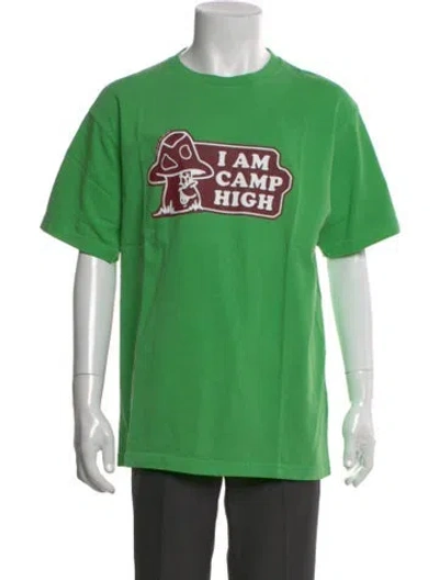 Pre-owned Camp High Graphic Print Crew Neck T-shirt In Green