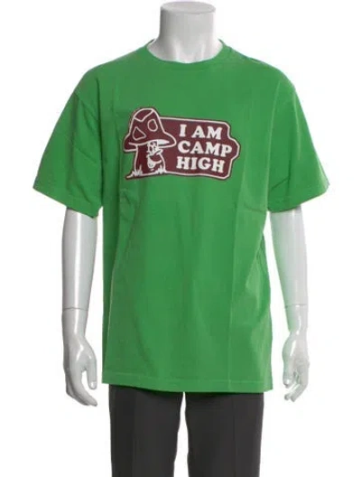 Pre-owned Camp High Graphic Print Crew Neck T-shirt In Green