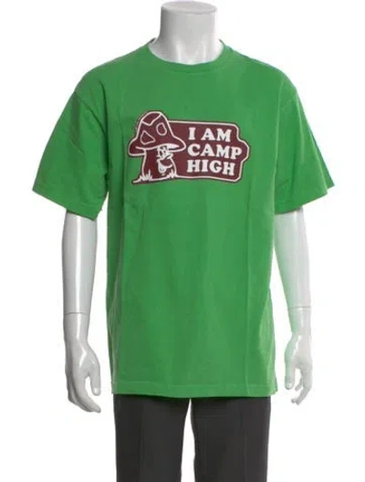 Pre-owned Camp High Graphic Print Crew Neck T-shirt In Green