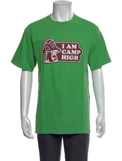 Pre-owned Camp High Graphic Print Crew Neck T-shirt In Green