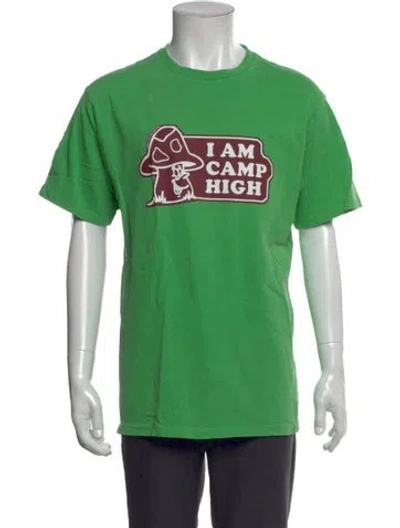 Pre-owned Camp High Graphic Print Crew Neck T-shirt In Green