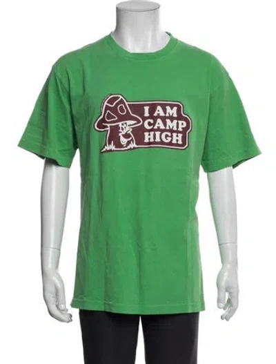 Pre-owned Camp High Graphic Print Crew Neck T-shirt In Green