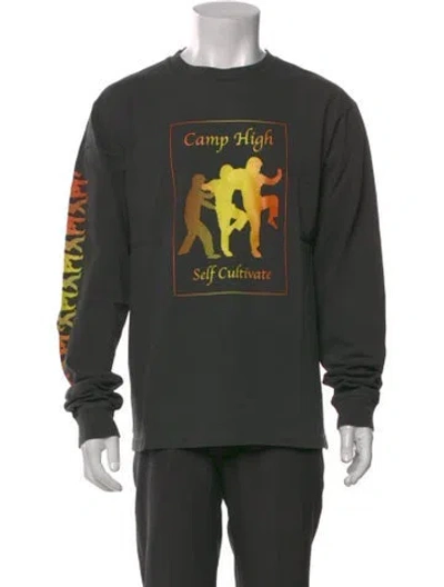 Pre-owned Camp High Graphic Print Crew Neck T-shirt In Green