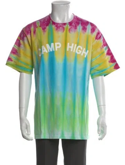 Pre-owned Camp High Graphic Print Crew Neck T-shirt In Multi