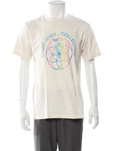 Pre-owned Camp High Graphic Print Crew Neck T-shirt In Neutral